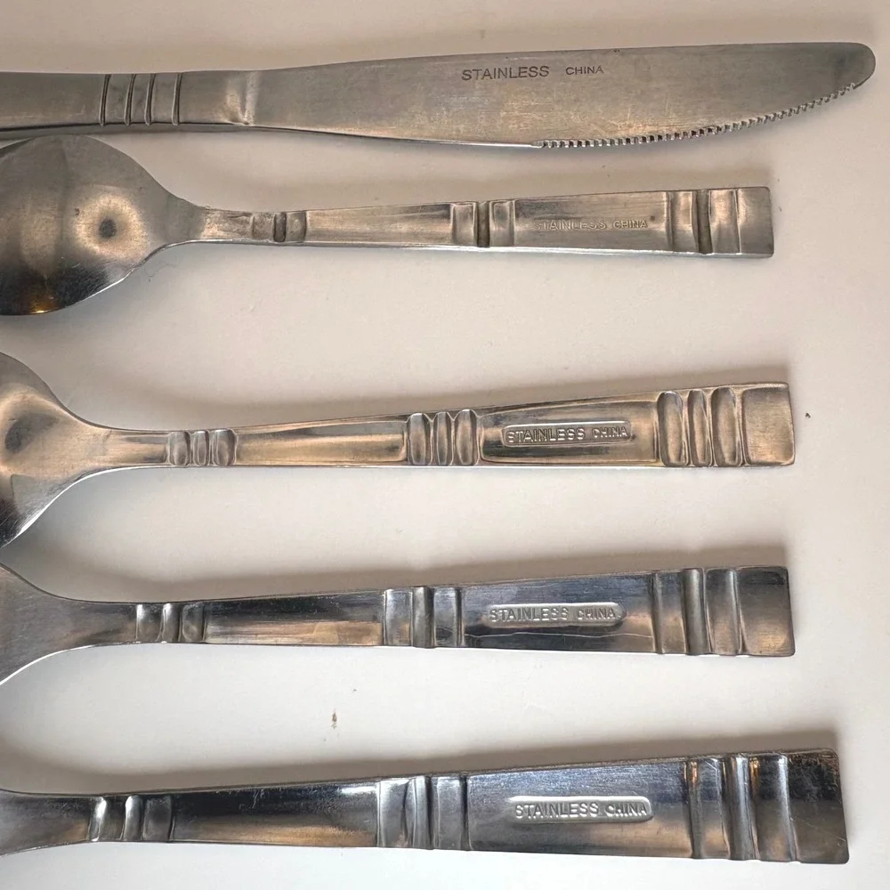 Mainstays Ashton Square Stainless Flatware Silverware 23 Piece Replacement Lot